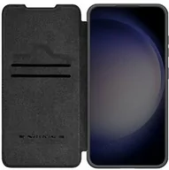 Etui i futerały do telefonów - Nillkin Etui z klapką i ochroną aparatu Qin Prop do Galaxy S24, elegancki czarny - miniaturka - grafika 1