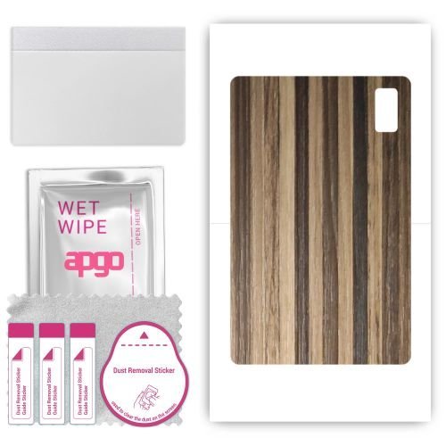 folia naklejka skórka strukturalna na TYŁ do HTC A101 - Drewno Paski Mix - apgo SKINS