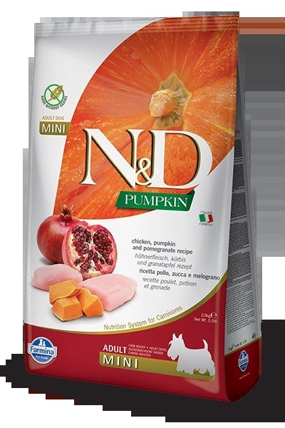 Farmina  N&D Pumpkin Grain Free Chicken&Pomegranate Adult Mini 2,5kg