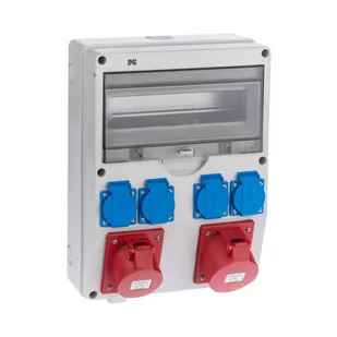 Tarel ELEKTRO - PLAST siłowa 6250 - 01 / RS 1/12 4 X 2P + Z 2 X 3P + N + Z 16 / 3 ELEKTRO - PLAST - Rozdzielnie elektryczne - miniaturka - grafika 1