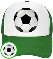 Czapki i chusty sportowe męskie - CZAPKA Z DASZKIEM PIŁKA NOŻNA DLA DZIECI SIATKA ZIELONA BEJSBOLÓWKA - miniaturka - grafika 1