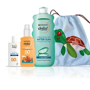 Garnier Pack Lato Dzieci i Dorosłych Spray Protector Eco-Zaprojektowany dla dzieci Nemo SPF 50 + Solar krem do twarzy z kwasem hialuronowym 40ML + After Sun z Aloe Vera do nawilżania skóry 400ML - Kremy dla dzieci - miniaturka - grafika 1