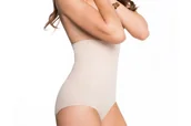 Komplety bielizny - Figi Damskie Wyszczuplające Z Wysoką Talią Julimex 241 Naturalne  L - miniaturka - grafika 1