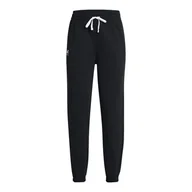 Spodnie damskie - Damskie Spodnie UNDER ARMOUR UA RIVAL TERRY JOGGER 1382735-002 – Czarny - miniaturka - grafika 1