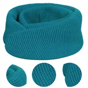 Apaszki i szaliki damskie - KOMIN TUBA DAMSKI JESIENNY ZIMOWY UNISEX 140x40cm NIEBIESKI - miniaturka - grafika 1