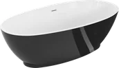 Wanny - Mexen Bilbao wanna wolnostojąca 180 x 90 cm, biała/czarna, przelew biały - 51311809075-20 - miniaturka - grafika 1