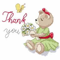 Pasmanteria - Zestaw Do Haftu - Dziękuję - miniaturka - grafika 1