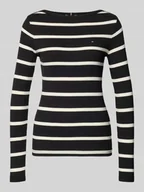 Bluzki damskie - Bluzka z długim rękawem o kroju slim fit z mieszanki wiskozy - miniaturka - grafika 1