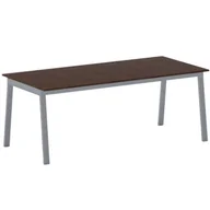 Stoły warsztatowe - B2B Partner Stół PRIMO BASIC z szarosrebrnym stelażem, 2000 x 900 x 750 mm, orzech 499068 - miniaturka - grafika 1