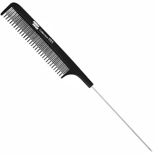 Nishman 025 Grzebień barberski do włosów ze szpikulcem metalowym - Grzebienie fryzjerskie - miniaturka - grafika 1