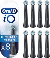 Końcówki do szczoteczek elektrycznych - ORAL-B BRAUN końcówki do szczoteczki elektrycznej końcówki do szczoteczki elektrycznej iO Ultimate Clean Black 8szt. RBCB-8 - miniaturka - grafika 1