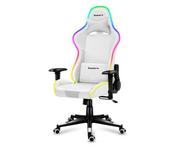 Fotele gamingowe - Huzaro Force 6.2 White RGB - darmowy odbiór w 22 miastach i bezpłatny zwrot Paczkomatem aż do 15 dni - miniaturka - grafika 1