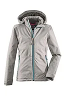 Kurtki i płaszcze dla dziewczynek - Killtec Kurtka outdoorowa Narissa Jr - dziecięca kurtka funkcyjna z kapturem - kurtka dziewczęca jest wodoszczelna - kurtka przejściowa o słupa wody 10 000 mm szary 116 - miniaturka - grafika 1