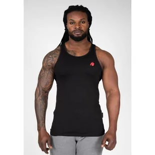 Tank top fitness męski Gorilla Wear Adams Stretch czarny - Koszulki sportowe męskie - miniaturka - grafika 1