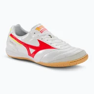 Piłka nożna - Buty piłkarskie męskie Mizuno Morelia Sala Elite IN white/flery coral2/bolt2 - miniaturka - grafika 1