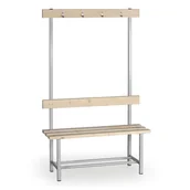 Wyposażenie sportowe i gimnastyczne - B2B Partner Ławeczka do szatni z wieszakami, długość 1000 mm - jednostronna 179961 - miniaturka - grafika 1