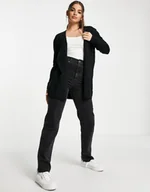 Swetry damskie - Sweter Damski Czarny Klasyczny Casual 32 1Rnx - miniaturka - grafika 1