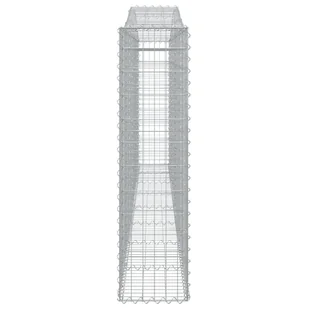 VIDAXL Kosze gabionowe, 4 szt, 400x30x120/140 cm, galwanizowane żelazo - Ogrodzenia - miniaturka - grafika 6