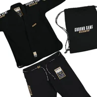 Kimona, stroje i obuwie - Ground Game Kimono/Gi BJJ Męskie Champion 3.0 Czarne A3L - miniaturka - grafika 1