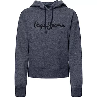 Pepe Jeans Damska bluza z kapturem Nanette, Niebieski (Dulwich), XL - Bluzy damskie - miniaturka - grafika 1