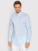 Koszule męskie - camicie uomo guess m1yh20 w7zk1 g7s1 airway blue - miniaturka - grafika 1