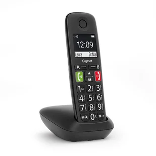 Gigaset E290A Telefon analogowy/DECT Nazwa i identyfikacja dzwoniącego Czarny - Telefony stacjonarne - miniaturka - grafika 1