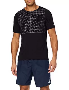 Koszulki męskie - Nike Męski T-shirt Dv Rise 365 Gx Flsh czarny czarny/odblaskowy srebrny XXL - grafika 1