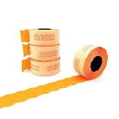 Cenówki - 26x16 blistry 10 Rolki Etykiety dla Cener, Pomarańczowy Fluo Permanentny, 800 Etykiety na rolkę, łącznie 8.000 Etykiety - miniaturka - grafika 1