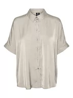 Koszule damskie - VERO MODA VMKATRINE S/S koszula damska Oversized Shirt WVN NOOS, brzoza, M - miniaturka - grafika 1
