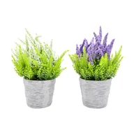 Sztuczne kwiaty - Roślina w doniczce lawenda 23 cm mix kolorów - miniaturka - grafika 1