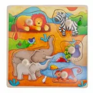 Puzzle - Brimarex Top Bright Puzzle drewniane pinezki - Afryka 17x17 7743 - miniaturka - grafika 1