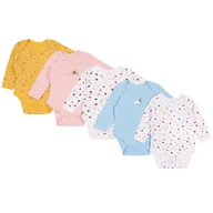 Body dla niemowląt - 5x Kolorowe body na długi rękaw we wzorki, certyfikat OEKO-TEX 0-1 m 56 cm - miniaturka - grafika 1