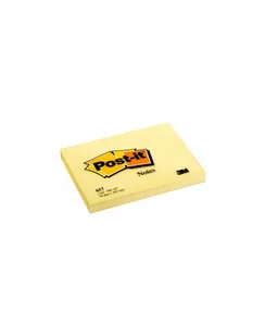 3M POST-IT POST-IT Bloczek samop POST-IT 657 102x76mm 1x100 kart. żółty - Notesy i bloczki - miniaturka - grafika 1