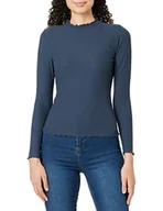 Koszulki i topy damskie - ONLY Women's ONLEMMA L/S HIGH Neck TOP NOOS JRS koszulka z długim rękawem, niebieski Ombre/szczegóły: melanż, S - miniaturka - grafika 1