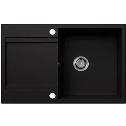 EOS Zlewozmywak granitowy GIOKO z ociekaczem (czarny brokat złoty) - Zlewozmywaki EOS Zlewozmywak granitowy GIOKO z ociekaczem (czarny brokat złoty) - Zlewozmywaki - miniaturka - grafika 1