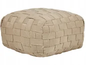 Poduszki ogrodowe - Beliani Puf ogrodowy 50 x 50 cm beżowy BODLA - miniaturka - grafika 1