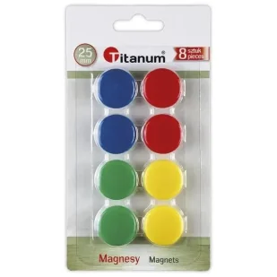 Magnesy do tablic 25 mm 8szt - Titanum - Magnesy - miniaturka - grafika 1