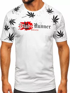 Biały bawełniany t-shirt męski z nadrukiem Bolf 14744 - Koszulki męskie - miniaturka - grafika 1