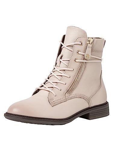 Tamaris Comfort Damskie 8-85102-41 skórzane Comfort Fit wymienna wkładka, klasyczna, boczny zamek błyskawiczny, botki, kość słoniowa, 36 EU Weit