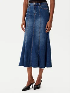 Morgan Spódnica jeansowa 252-JAFTER Niebieski Slim Fit - Spódnice - miniaturka - grafika 1