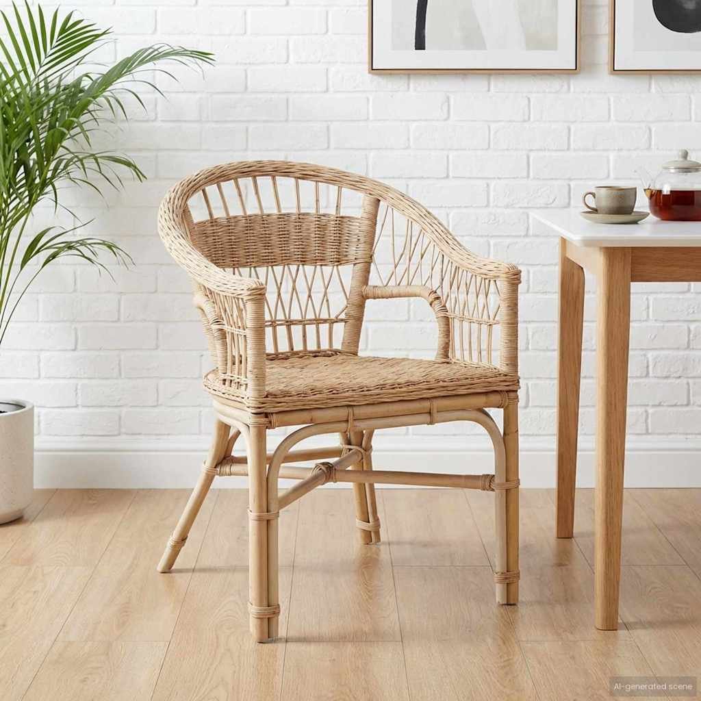 vidaXL Krzesło składane 60 x 60 x 81 cm rattan 42033212