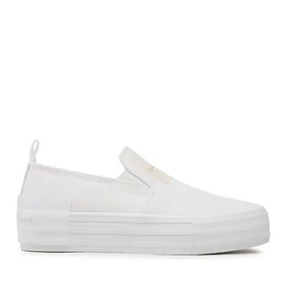 Tenisówki Calvin Klein Jeans Bold Vulc Flatf Slipon Wn YW0YW01040 Biały - Trampki damskie - miniaturka - grafika 1