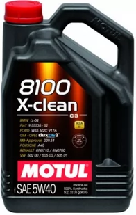 Motul OLEJ 5W-40 8100 X-CLEAN C3 MOTUL 5L 5W40 8100 X C3 5 - Oleje silnikowe - miniaturka - grafika 1