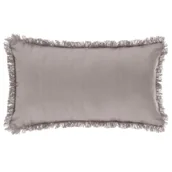 Poduszki dekoracyjne - Atmosphera Poduszka dekoracyjna do salonu sypialni poducha ozdobna z frędzlami szara 30 x 50 cm B07TY573V8 - miniaturka - grafika 1