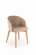 Krzesła - Flavio 2 krzesło tapicerowane beżowe nogi dąb artisan - miniaturka - grafika 1
