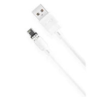 Kable USB - XO Kabel magnetyczny NB187 USB - Lightning 1,0 m 2,1A biały - miniaturka - grafika 1
