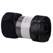 Koce - Koc Eurofirany flanelowy Ginko1 czarny 150x200 cm - miniaturka - grafika 1