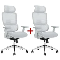 Fotele i krzesła biurowe - Krzesło biurowe WILMOT 1+1 GRATIS, szara konstrukcja, szary - miniaturka - grafika 1