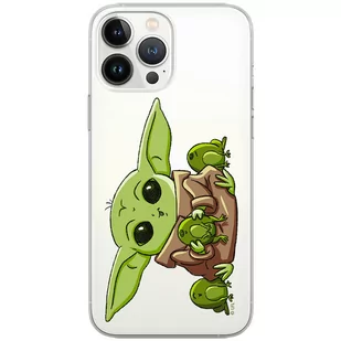 Etui Star Wars dedykowane do Iphone 12 Mini, wzór: Baby Yoda 014 Etui częściowo przeźroczyste, oryginalne i oficjalnie licencjonowane - Etui i futerały do telefonów - miniaturka - grafika 1