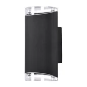 Lampy ogrodowe - Prima kinkiet elewacyjny 2xGU10 czarny K-8204 - miniaturka - grafika 1